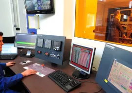 View of a testing installation of electrical equipement