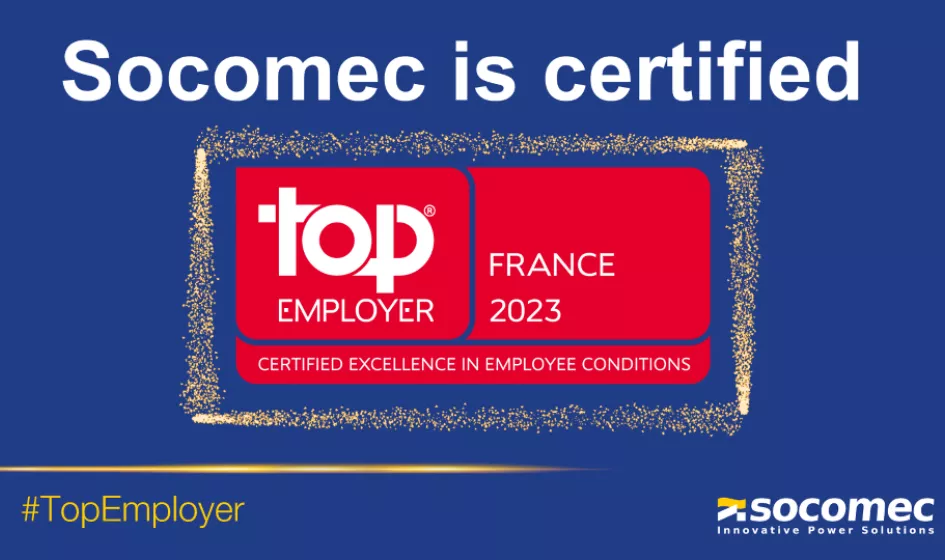 Socomec is certified Top Employer 2023