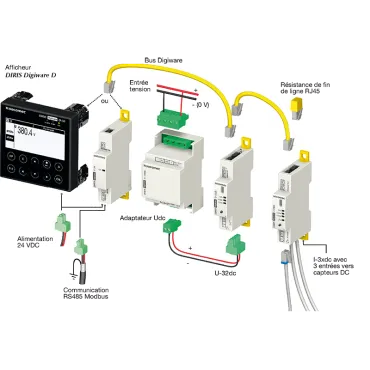 DIRIS Digiware Udc - Mesure, surveillance et qualité de l'énergie - EXPLODED_VIEW_EXT